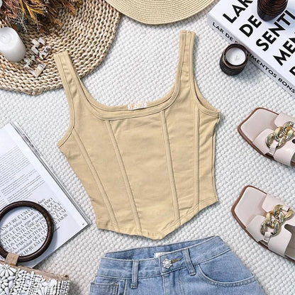Cropped Regata tipo Corset