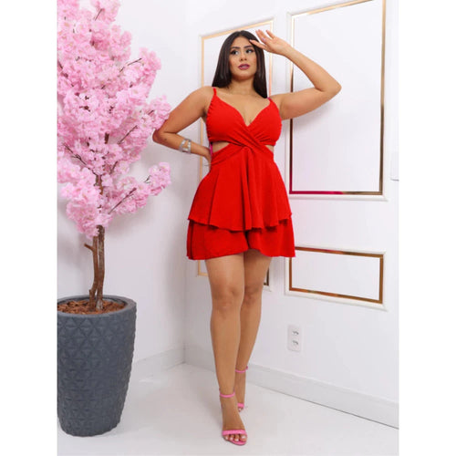 Macaquinho Feminino Curto com Alcinha Simples Glamour