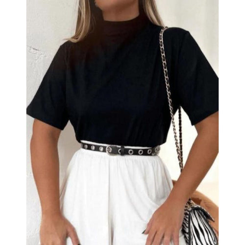 Blusa T-Shirt Básica Lisa Simples Glamour