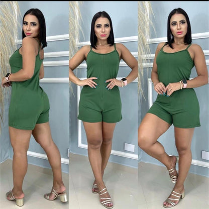 Macaquinho Feminino Alça Fina em Viscolycra