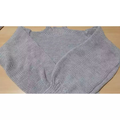 Cropped Manga Bufante Tricô Tricot Blusa de Frio Inverno