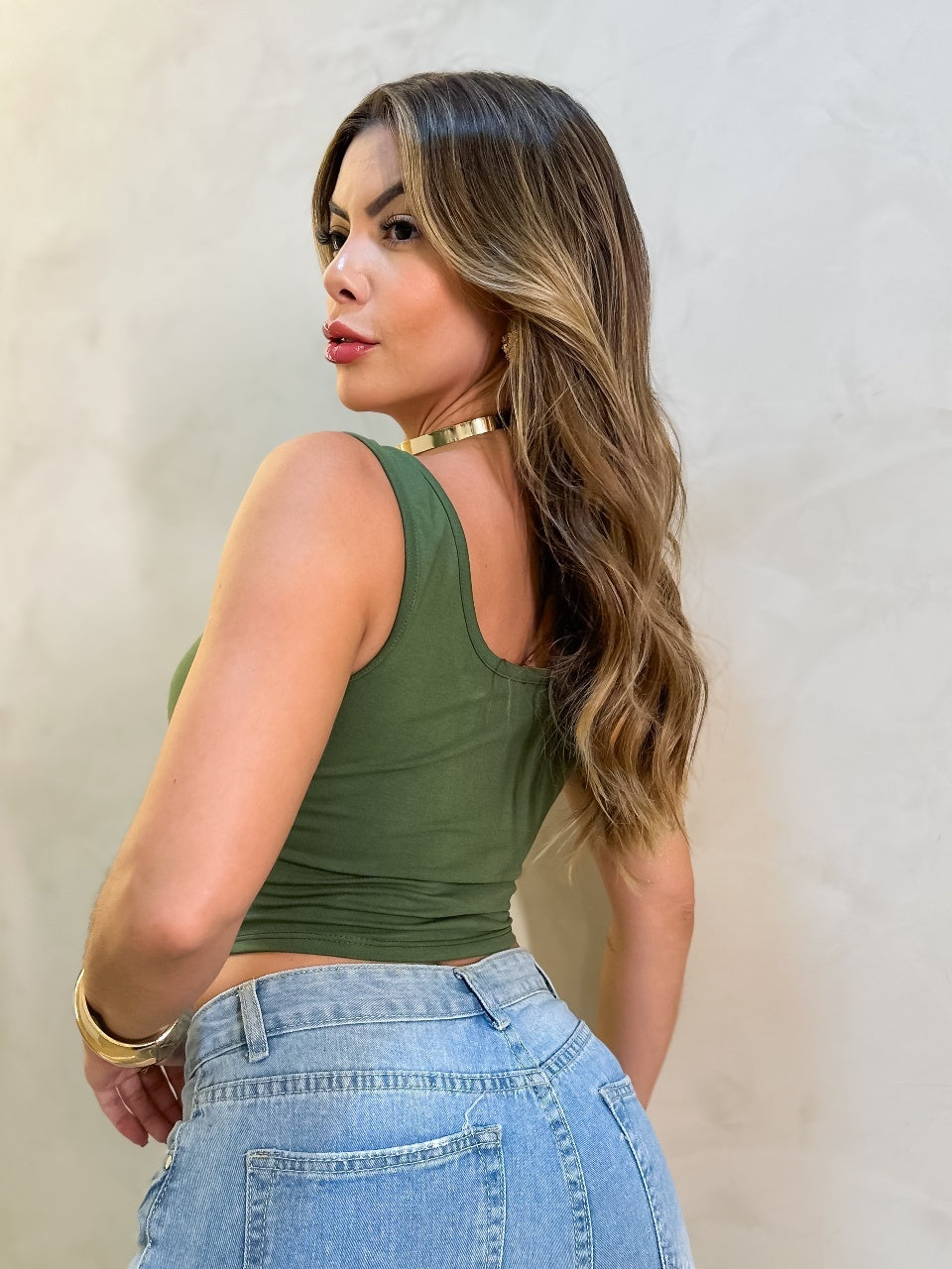 Cropped Regata tipo Corset