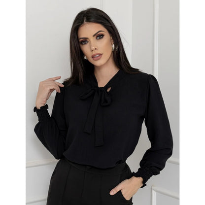 Camisa Feminina Social Manga Comprida - Crepe de Seda