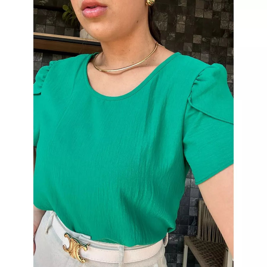 Blusa Feminina Manga Bufante