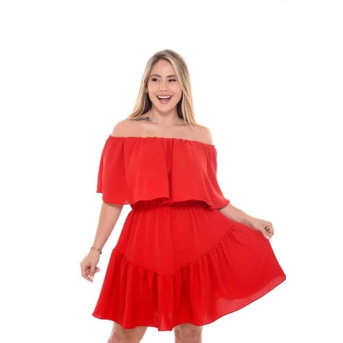 Macaquinho ciganinha  ombro a ombro manga curta Simples Glamour