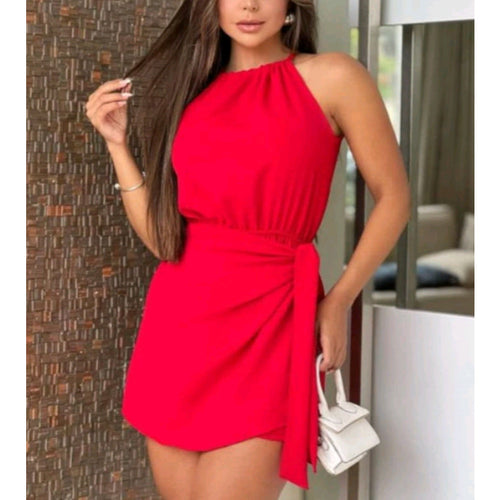 Macaquinho Feminino Duna Amarração Frontal Simples Glamour