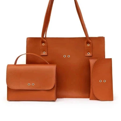Grátis um   Kit 3 Bolsas Femininas – Bolsa Grande, Média e Carteira Simples Glamour