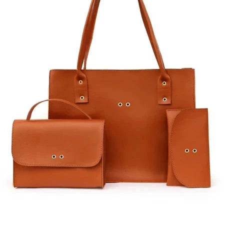 Grátis um   Kit 3 Bolsas Femininas – Bolsa Grande, Média e Carteira Simples Glamour