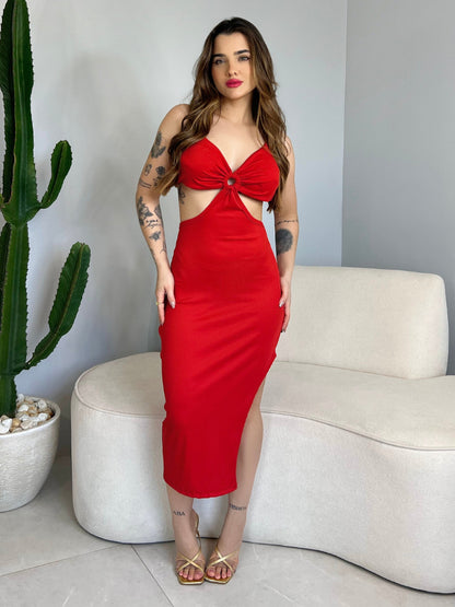 Vestido Feminino Midi - Versátil, Minimalista e Sofisticado