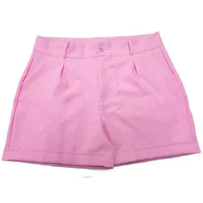 Short Feminino Alfaiataria Plissado Elegante e Confortável