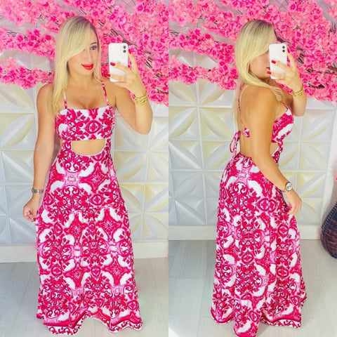 Vestido Feminino Longo Estampado Moda Farm Floral