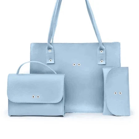 Grátis um   Kit 3 Bolsas Femininas – Bolsa Grande, Média e Carteira Simples Glamour