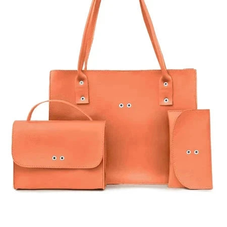 Grátis um   Kit 3 Bolsas Femininas – Bolsa Grande, Média e Carteira Simples Glamour