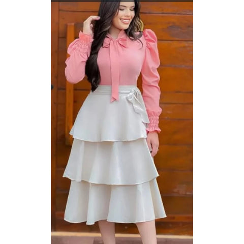 Camisa Feminina Social Manga Comprida - Crepe de Seda