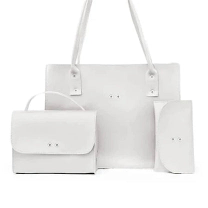 Grátis um   Kit 3 Bolsas Femininas – Bolsa Grande, Média e Carteira Simples Glamour