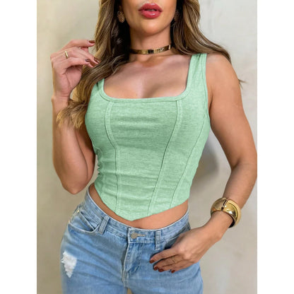 Cropped Regata tipo Corset