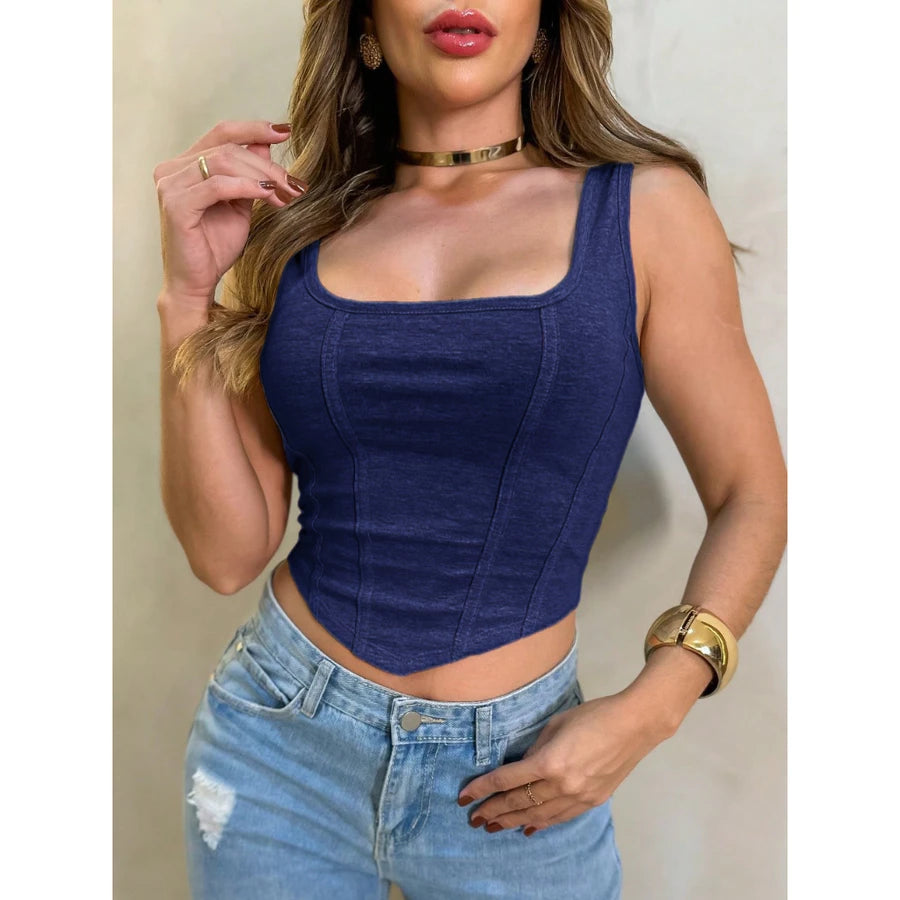 Cropped Regata tipo Corset