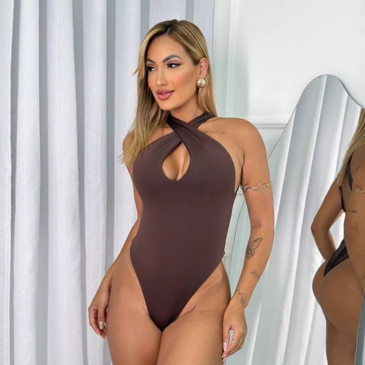 Body Feminino Suplex Regata 3 em 1 Forro Duplo Básico Moda Casual