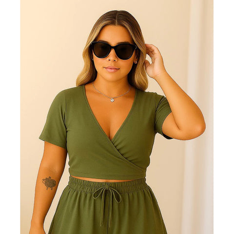 Cropped Feminino Multiformas 3 em 1