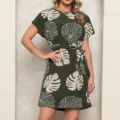 Vestido Crepinho Estampado