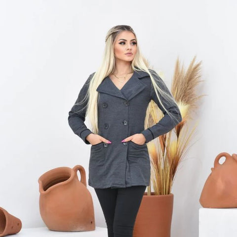 Casaco Sobretudo Moletom Lindo Feminino Moda Blogueira Inverno