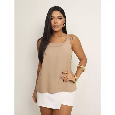 Blusa Feminina Alça em Viscolinho