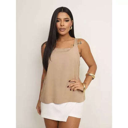 Blusa Feminina Alça em Viscolinho