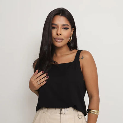 Blusa Feminina Alça em Viscolinho