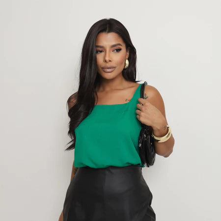Blusa Feminina Alça em Viscolinho