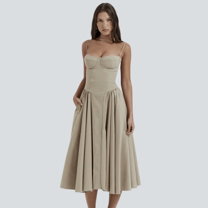 Vestido Longo Feminino Bodycon com Bustier