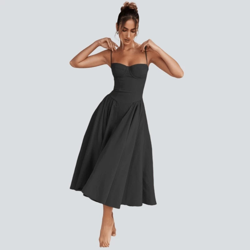 Vestido Longo Feminino Bodycon com Bustier