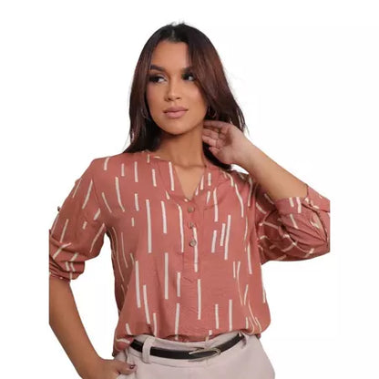 Camisa Social Feminina Manga 3/4