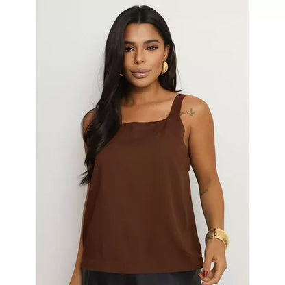 Blusa Feminina Alça em Viscolinho