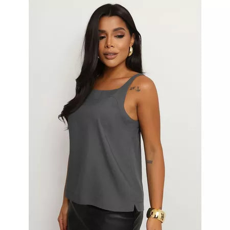 Blusa Feminina Alça em Viscolinho