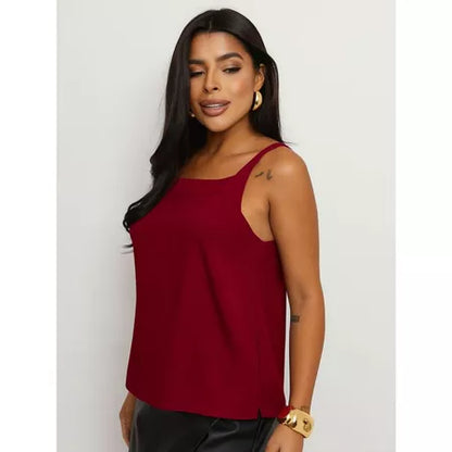 Blusa Feminina Alça em Viscolinho