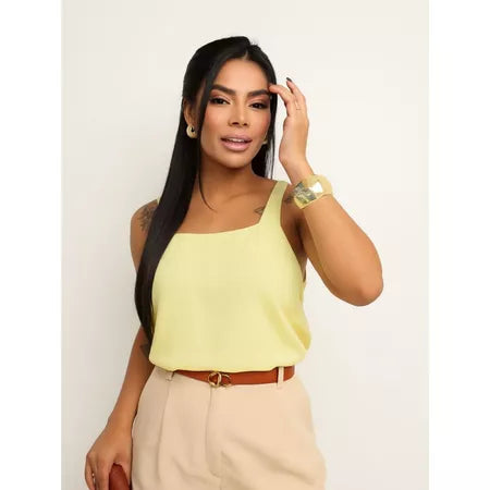 Blusa Feminina Alça em Viscolinho