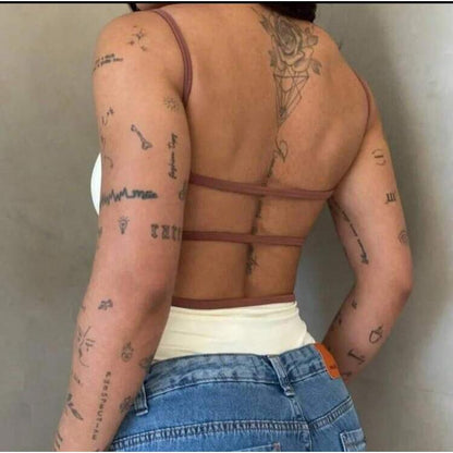 Body Feminino Costa Nua em Suplex com Alça Fina