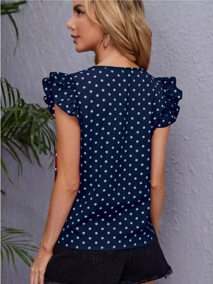 Blusa Poá Feminina Elegante – Babado Plissado