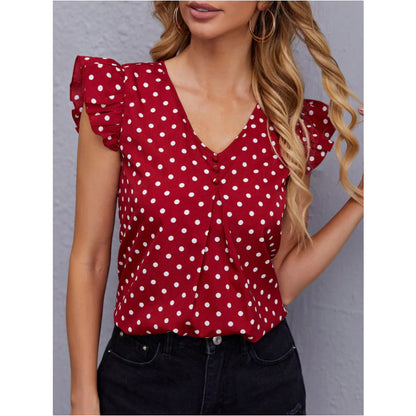 Blusa Poá Feminina Elegante – Babado Plissado