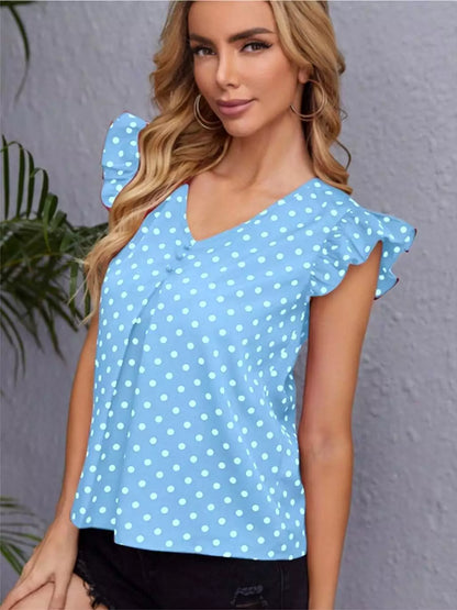 Blusa Poá Feminina Elegante – Babado Plissado