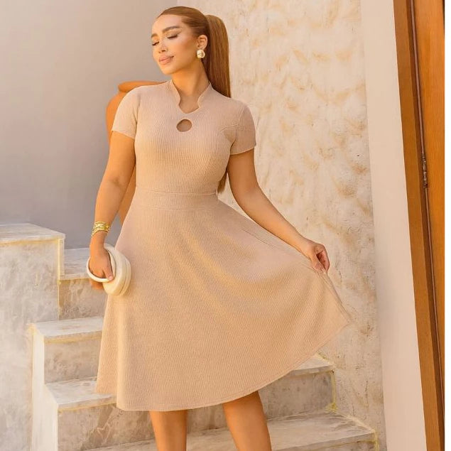 Vestido Feminino Solto Rodadinho com Manga Bufante