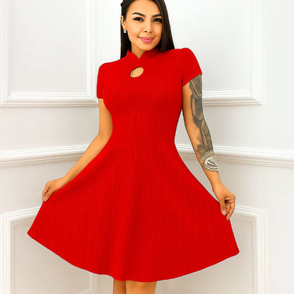 Vestido Feminino Solto Rodadinho com Manga Bufante