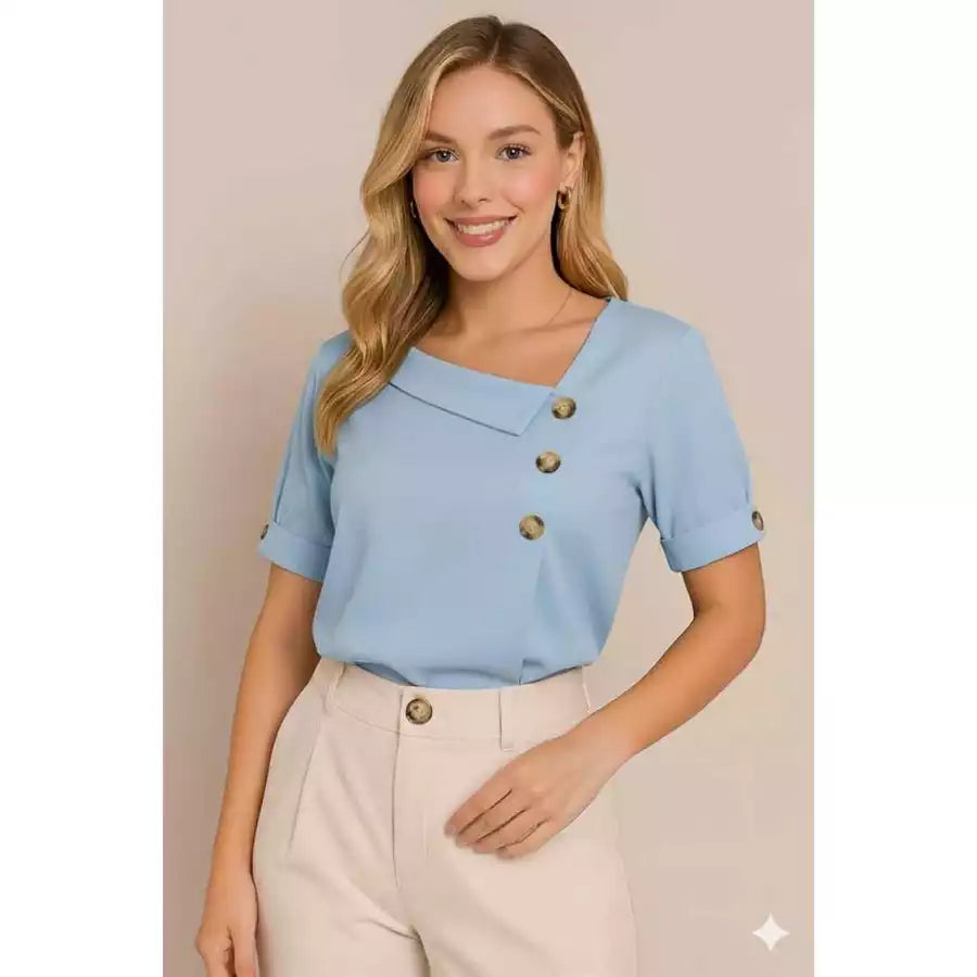 Blusa Social Feminina em Linho Laís