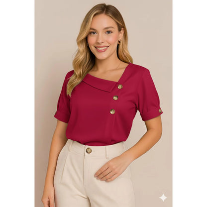 Blusa Social Feminina em Linho Laís