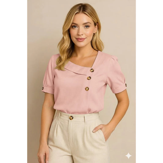 Blusa Social Feminina em Linho Laís