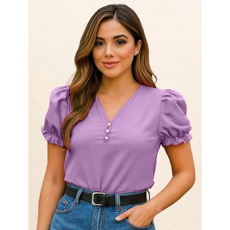 Blusa Feminina Elegante com Manga Princesa