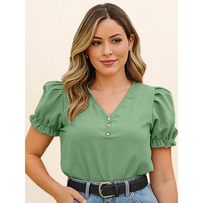 Blusa Feminina Elegante com Manga Princesa