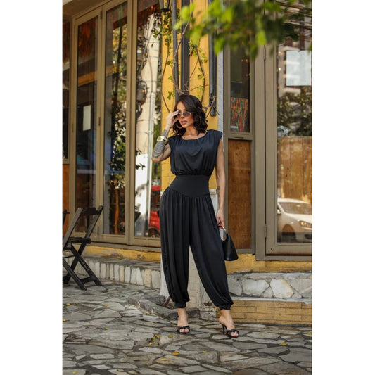 Macacão Aladim Feminino Elegante em Malha Fluity com Ombreiras