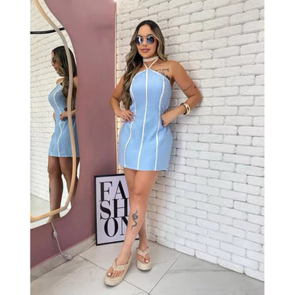 Macaquinho Feminino Listrado com Bojo