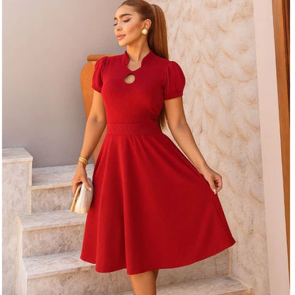 Vestido Feminino Solto Rodadinho com Manga Bufante